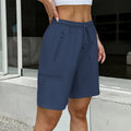 Women's Hiking Cargo Shorts with Zip Pockets Adjustable Drawstring Lightweight Summer Shorts for Travel Golf Camping Casual Wear