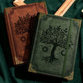 Leather Traveler's Notebook Retro Handmade Diary Portable Sketchbook Cowhide Gift Tree of Life Notebook Workbook