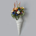 1Pc Amagogo Modern White Ceramic Sea Shell Conch Flower Vase Wall Hanging Home Decor