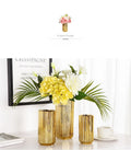 Nordic Ceramic Vase Golden Vase Flower Arrangement Pot Flower Storage Container Home Living Room Desktop Decor Friend's Gift