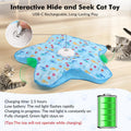 Smart Hide and Seek Cat Toy Electric Thermal Sensing Cat Catch Cover Real Mouse Squeaky Touch Activated Feather Teaser Wand