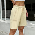 Women's Hiking Cargo Shorts with Zip Pockets Adjustable Drawstring Lightweight Summer Shorts for Travel Golf Camping Casual Wear