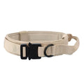 Lighter Aviation Aluminum Metal Buckle Dog Collar Adjustable Nylon Heavy Duty Tactical Training Dog Collar With Handle
