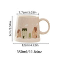 Christmas Snow House Ceramic Coffee Mug, 12oz Winter Village Coffee Cup, Cute Holiday Mug for Christmas Gift