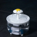 Electric Automatic Cat Water Fountain Transparent Flower Nozzle Cat Water Dispenser Mute Operation Water Filter