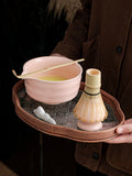 2pcs 500ml multi-style threaded ceramic matcha bowl, tea set, matcha making, dessert pastry making, tea making tools, easy to ca