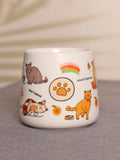 1 X 350ml Cat-Themed Ceramic Mug Coffee Cup Couples' Milk Mug the Perfect Gift for Cat Lovers