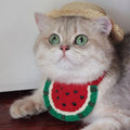 Pet Saliva Towel  Dog Cat Collar Bib Puppy Cartoon Watermelon Scarf Pet Dress Up Accessories