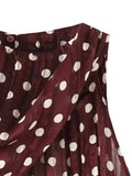 KONDALA Chic Summer Elegant Brown Woman Blouse Polka Dot Fashion 2026 O-Neck Vintage Sleeveless Shirt Teacher Loose Mujer Vest