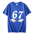 Six Seven 6 7 Meme Funny Hands T-shirt High Street Trend Fashion Short Sleeve T-shirts Men Women Clothing Casual Cotton T Shirts