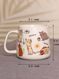 1 X 350ml Cat-Themed Ceramic Mug Coffee Cup Couples' Milk Mug the Perfect Gift for Cat Lovers