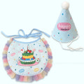 1 Pc Cute Pet Birthday Cake Bib Washable Cat & Dog Bib Birthday Party Decoration Photo Decoration