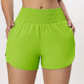 Women High Waisted Athletic Shorts Running Shorts with Zipper Pockets Elastic Workout Shorts for Yoga Breathable Sports Shorts