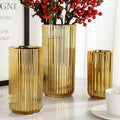 Nordic Ceramic Vase Golden Vase Flower Arrangement Pot Flower Storage Container Home Living Room Desktop Decor Friend's Gift