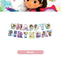 New Gabby Cat Birthday Party Decorations Gabbys Dollhouse Cup Plate Balloons Happy Banner Supplies for Kids Favors Girl Gifts