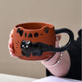 Stacking Cat Mug Coffee Tea Cup Cute Cartoon Design Stacking Creative Adorable Ceramic Fun Gift For Daily Household Use Mug