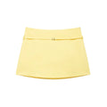 Women's Solid Color Skort with Belt Side Zipper Casual Shorts Skirts Fashionable And Stylish Women's Clothing