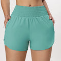 Women High Waisted Athletic Shorts Running Shorts with Zipper Pockets Elastic Workout Shorts for Yoga Breathable Sports Shorts