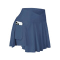 Womens Tennis Skirt with Pockets Crossover High Waisted Athletic Golf Skorts Running Workout Skirts 2 in 1 Fashion Streetwear