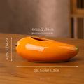 Orange Lemon Vase Fruit Shaped Desktop Decorations Ceramic Vase Flower Arrangement Hydroponic Plants Flower Pot Ornament Crafts