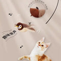 USB Rechargeable Electric Flapping Bird Cat Toy Touch Activated Squeaky Plush Toy With Catnip Interactive Play Toy For Pets