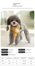 Dog Knitted Scarf Red Knit Scarves with Fuzzy Pompom Neck Warmer Bandana Xmas Holiday Winter Pet Puppy Cat Costume