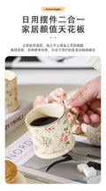 European Light Luxury Floral Mug High Value Retro Home Coffee Cup  Style Gold Afternoon Tea Ceramic Cups