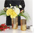 Nordic Ceramic Vase Golden Vase Flower Arrangement Pot Flower Storage Container Home Living Room Desktop Decor Friend's Gift