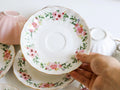 Bone China Coffee Cup Saucer Spoon Set Flower Tea Cups Set European Porcelain Cup and Saucer For Coffee Ceramic Cups Mugs Gift
