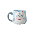 Drinkware 3D Embossed Ceramic Mug Cartoon Hand Painted Milk Mug Cat Pattern 500ml Coffee Cup Home Use