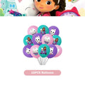 New Gabby Cat Birthday Party Decorations Gabbys Dollhouse Cup Plate Balloons Happy Banner Supplies for Kids Favors Girl Gifts