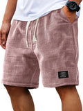 Summer Men's Waffle Business casual shorts New Korean Fashion Drawstring Baggy Short Pants Fitness Breathable Streetwear Gym