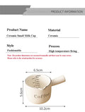 3oz/90ml Espresso Coffee Ceramic Small Milk Cup Wth Scale Coffee Measuring Cup Extraction Cup With V-Shaped Mouth Pitcher