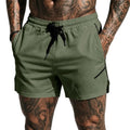 Men's new breathable mesh quick-drying sports shorts with a drawstring waistband, suitable for casual and fashionable sports wea
