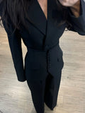 VTKW Women’s Designer 2-Piece Set Single Breasted Blazer High Waist Wide Leg Pants Spring Summer Casual Suit Vacation 2025