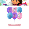 New Gabby Cat Birthday Party Decorations Gabbys Dollhouse Cup Plate Balloons Happy Banner Supplies for Kids Favors Girl Gifts