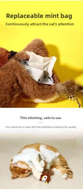 USB Rechargeable Electric Flapping Bird Cat Toy Touch Activated Squeaky Plush Toy With Catnip Interactive Play Toy For Pets