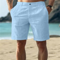 2026 New Men's Cotton Linen shorts Pants Male Summer Breathable Solid Color Linen Trousers Fitness Streetwear S-4XL
