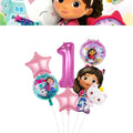 New Gabby Cat Birthday Party Decorations Gabbys Dollhouse Cup Plate Balloons Happy Banner Supplies for Kids Favors Girl Gifts