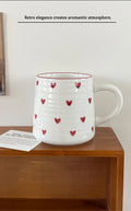 Heart-Shaped Ceramic Mug, Cute Little Heart Ceramic Mug, Coffee Cup, Drinking Cup, Suitable for Home Use, Afternoon Tea, Office Use, Latte Art in Coffee Shops, Souvenirs, Valentine's Day Gifts, Birthday Gifts