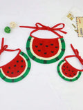 Pet Saliva Towel  Dog Cat Collar Bib Puppy Cartoon Watermelon Scarf Pet Dress Up Accessories
