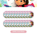 New Gabby Cat Birthday Party Decorations Gabbys Dollhouse Cup Plate Balloons Happy Banner Supplies for Kids Favors Girl Gifts