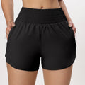 Women High Waisted Athletic Shorts Running Shorts with Zipper Pockets Elastic Workout Shorts for Yoga Breathable Sports Shorts