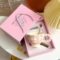 Cute ceramic cup as a holiday gift for girls - water cup with flowers, travel companion cup, coffee cup