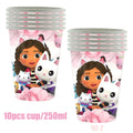 Gabby Dollhouse Birthday Party Supplies Plates Cups Tablecloth Napkins Gabby Cat Birthday Decoration Supply Kit Kids Party Favor