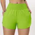 CHRLEISURE Women's Running Shorts with Zipper Pockets Quick-Dry Gym Shorts with Liner Elastic Waist Band Athletic Shorts