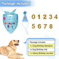 Cute Dog Birthday Hat Set Adjustable Sequins Pet Birthday Caps Colorful with Numbers Bowtie Dog Birthday Bib Pet Birthday Party