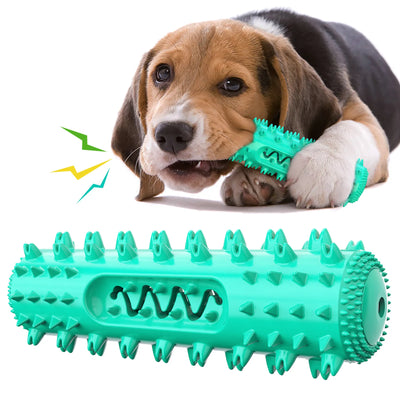 Hot Selling Squeaky Dog Toy Molar Stick Teeth Cleaning Serrated Dog Toothbrush Food Leaking Pet Supplies