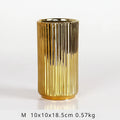 Nordic Ceramic Vase Golden Vase Flower Arrangement Pot Flower Storage Container Home Living Room Desktop Decor Friend's Gift