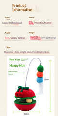 Roly-Poly Toy Tumbler Cat Toys Catnip Feather Teaser Wand Rotating Turntable Interactive Kitten Chew Toy Pet Supplies